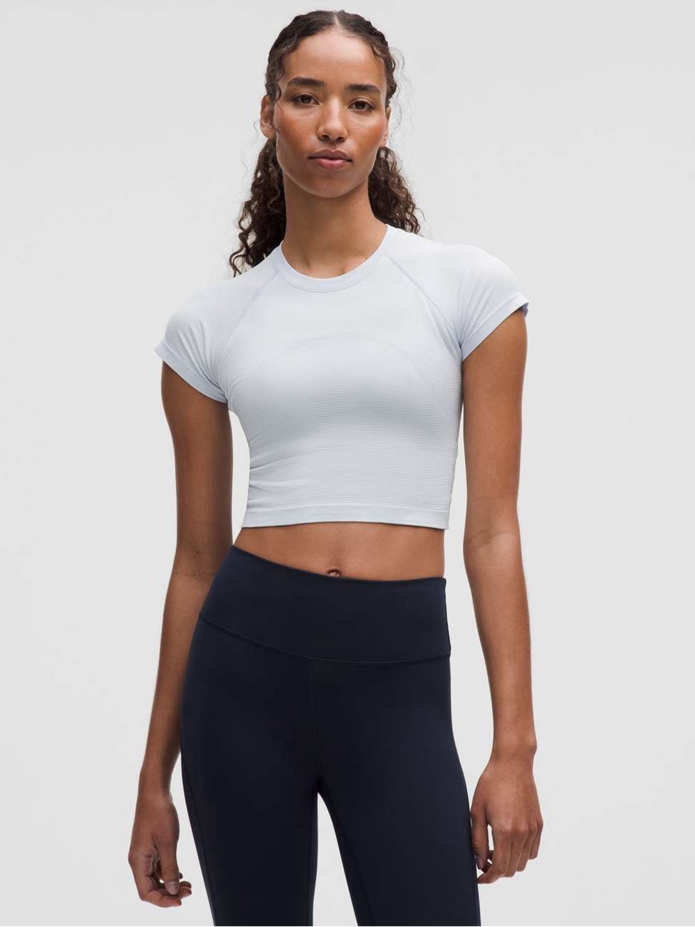 Lululemon Swiftly Tech Cropped Short Sleeve Shirt Size 8